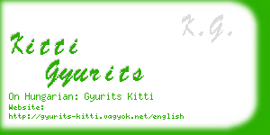 kitti gyurits business card